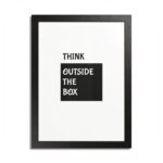 Think Outside the Box Quote Wooden Framed Poster - Image 6