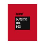 Think Outside the Box Minimal Typography Poster Wall Art - Image 2