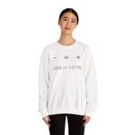 LESS IS MORE Minimal Typography Crewneck Sweatshirt