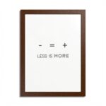LESS IS MORE Minimal Quote Wooden Frame Poster - Image 2
