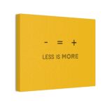 LESS IS MORE Minimal Typography Canvas Wall Art - Image 3