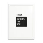 Think Outside the Box Quote Wooden Framed Poster - Image 4