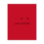 LESS IS MORE Minimal Quote Wooden Frame Poster Wall Art - Image 2